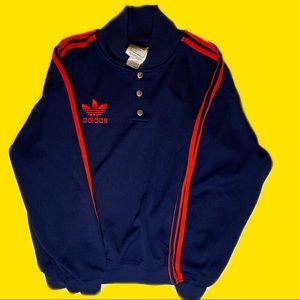 Vintage Adidas 3 snap track Jacket